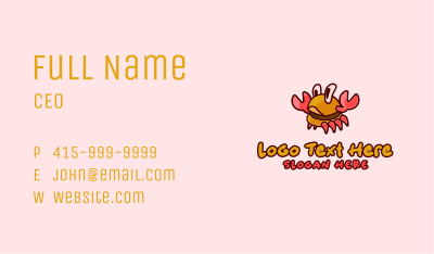 Burger Crab Fastfood Business Card Image Preview