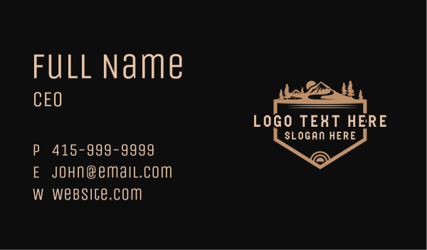 Mountain Tourism Badge Business Card Design Image Preview