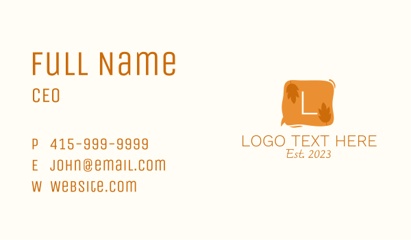 Natural Messaging Letter Business Card Design Image Preview