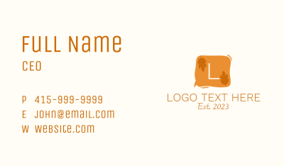 Natural Messaging Letter Business Card Image Preview