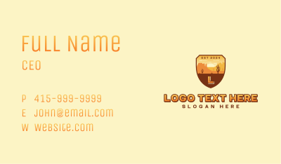 Desert Outback Hiking Business Card Image Preview