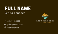 Ocean Sunset Beach Business Card Preview