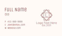 Interior Design Letter Business Card Image Preview