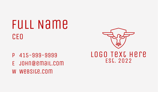 Red Falcon Insurance  Business Card Design Image Preview