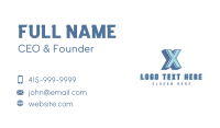 Studio Stripe Letter X Business Card Image Preview