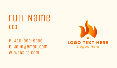 Blazing Fire House Business Card Image Preview