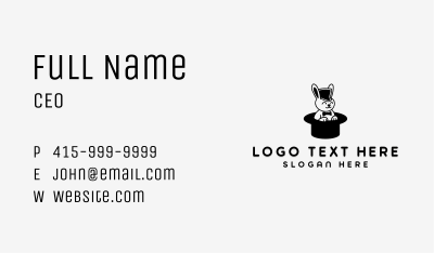 Rabbit Hat Magic Business Card Image Preview