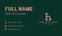 Western Letter H Business Card Design