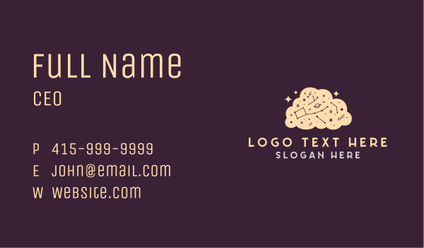 Cosmic Galaxy Cloud Business Card Design Image Preview