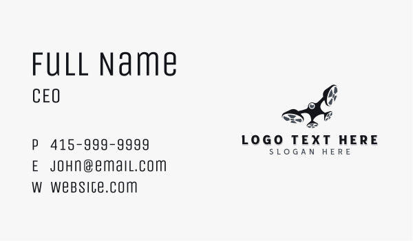 Drone Surveillance Camera Business Card Design Image Preview