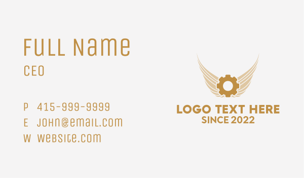 Mechanic Factory Gear Business Card Design Image Preview