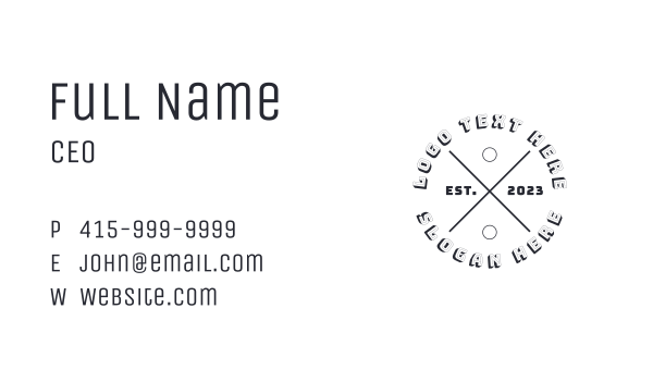 Classic Crafting Shop Business Card Design Image Preview