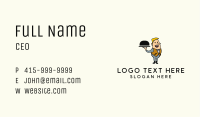 Waiter Server Mascot Business Card Image Preview