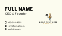 Waiter Server Mascot Business Card Image Preview