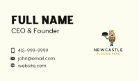 Waiter Server Mascot Business Card Image Preview