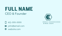 Modern Green Letter E Business Card Image Preview