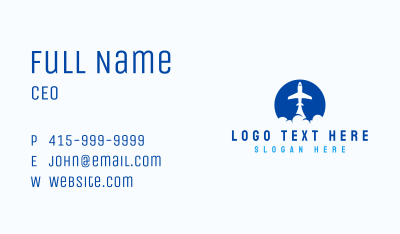 Travel Jet Plane  Business Card Image Preview