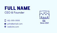 Bed Pillow Mountain Camp Business Card Image Preview