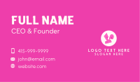 Pinky Funky Letter V Business Card Image Preview