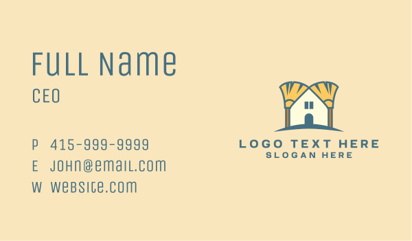 House Broom Cleaning Business Card Design Image Preview