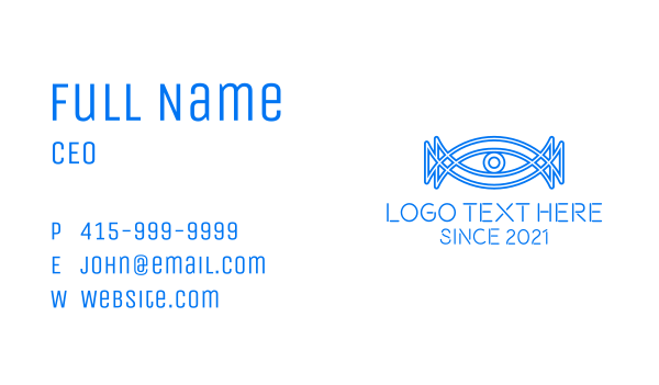 Minimalist Surveillance Eye  Business Card Design Image Preview