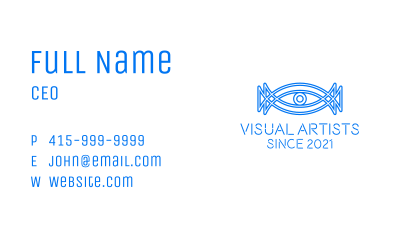 Minimalist Surveillance Eye  Business Card Image Preview