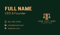 Gold Law Scale Business Card Design