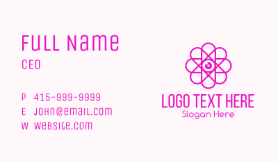 Pink Eye Flower Business Card Image Preview