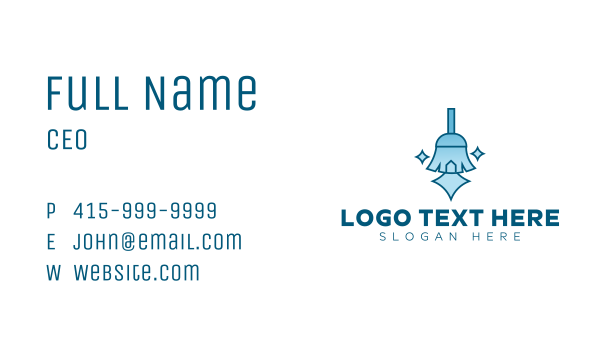 Cleaning Broom Tool Business Card Design Image Preview