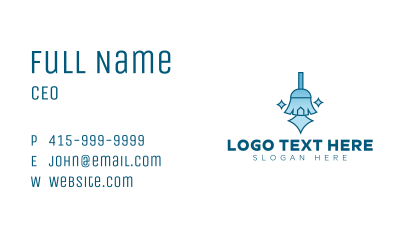 Cleaning Broom Tool Business Card Image Preview