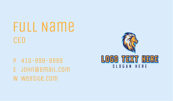 Lion Roar Gaming Business Card Design Image Preview