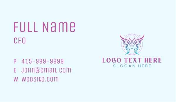 Butterfly Fashion Beauty Business Card Design Image Preview