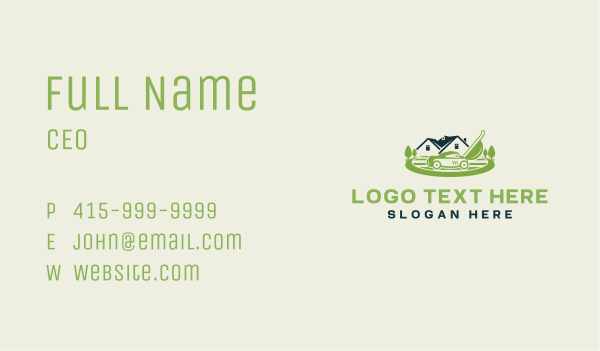 Lawn Care House Gardening  Business Card Design Image Preview