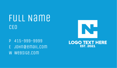 Modern Icon Lettermark Business Card