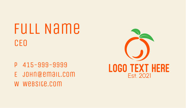 Healthy Orange Fruit  Business Card Design Image Preview