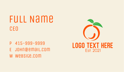 Healthy Orange Fruit  Business Card Image Preview