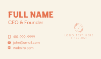 Wellness Leaf Lettermark Business Card Preview