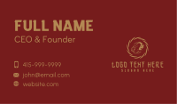 Golden Chinese Fish Business Card Design