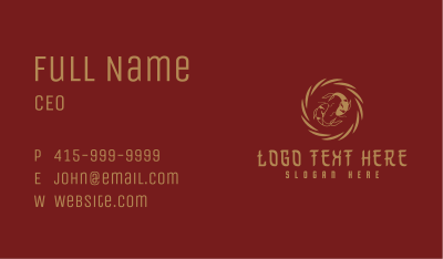 Golden Chinese Fish Business Card Image Preview