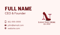 Classy Wine Stiletto Business Card Design