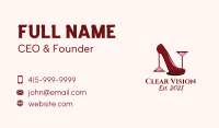 Classy Wine Stiletto Business Card Image Preview