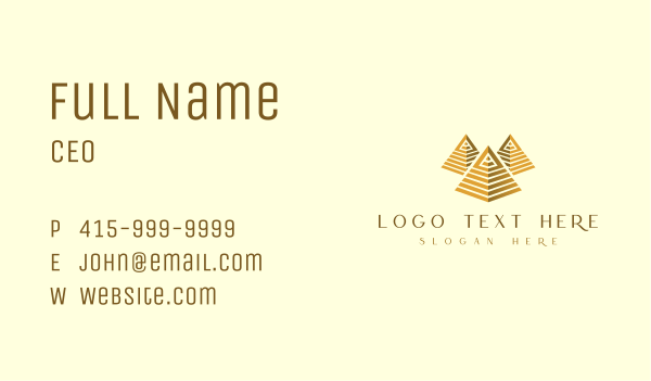 Pyramid Triangle Architecture Business Card Design Image Preview