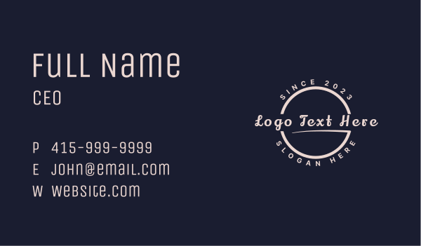 Vintage Brand  Wordmark Business Card Design Image Preview