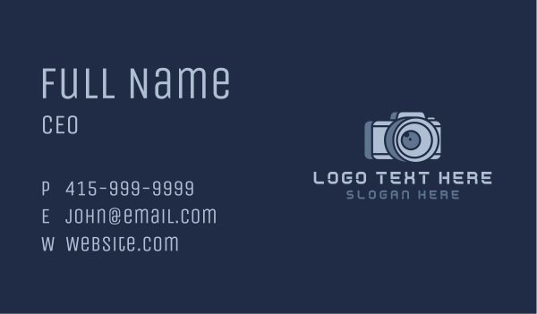 Digital Camera Photography Business Card Design Image Preview