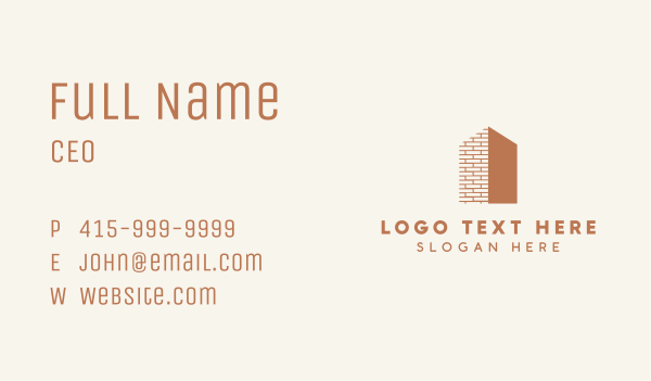 House Brick Construction Business Card Design Image Preview