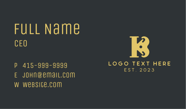 Elegant Letter K Business Card Design Image Preview