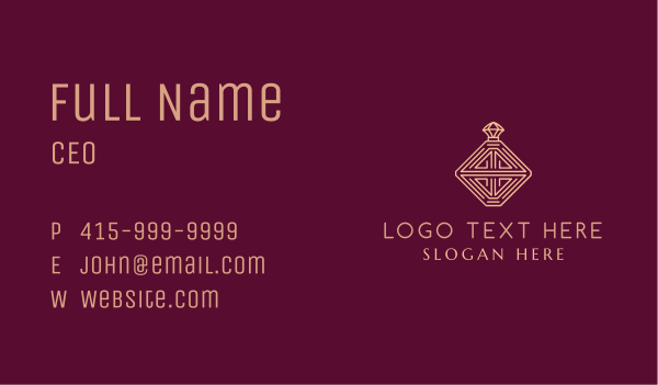 Elegant Perfume Bottle Business Card Design Image Preview