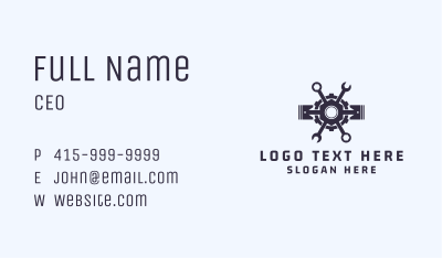 Piston Wrench Mechanic Business Card Image Preview