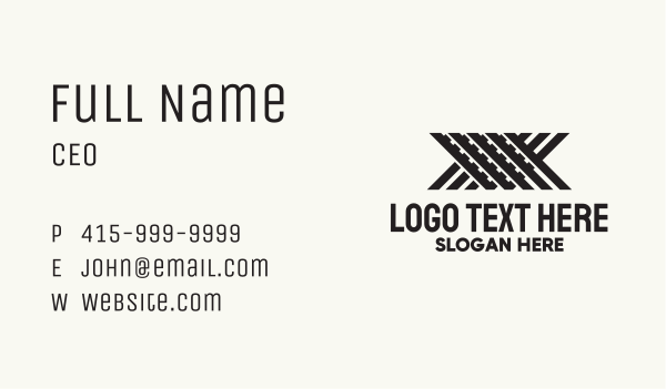 Metal Works Letter X Business Card Design