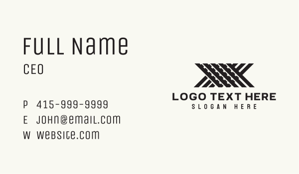 Metal Works Letter X Business Card Design Image Preview